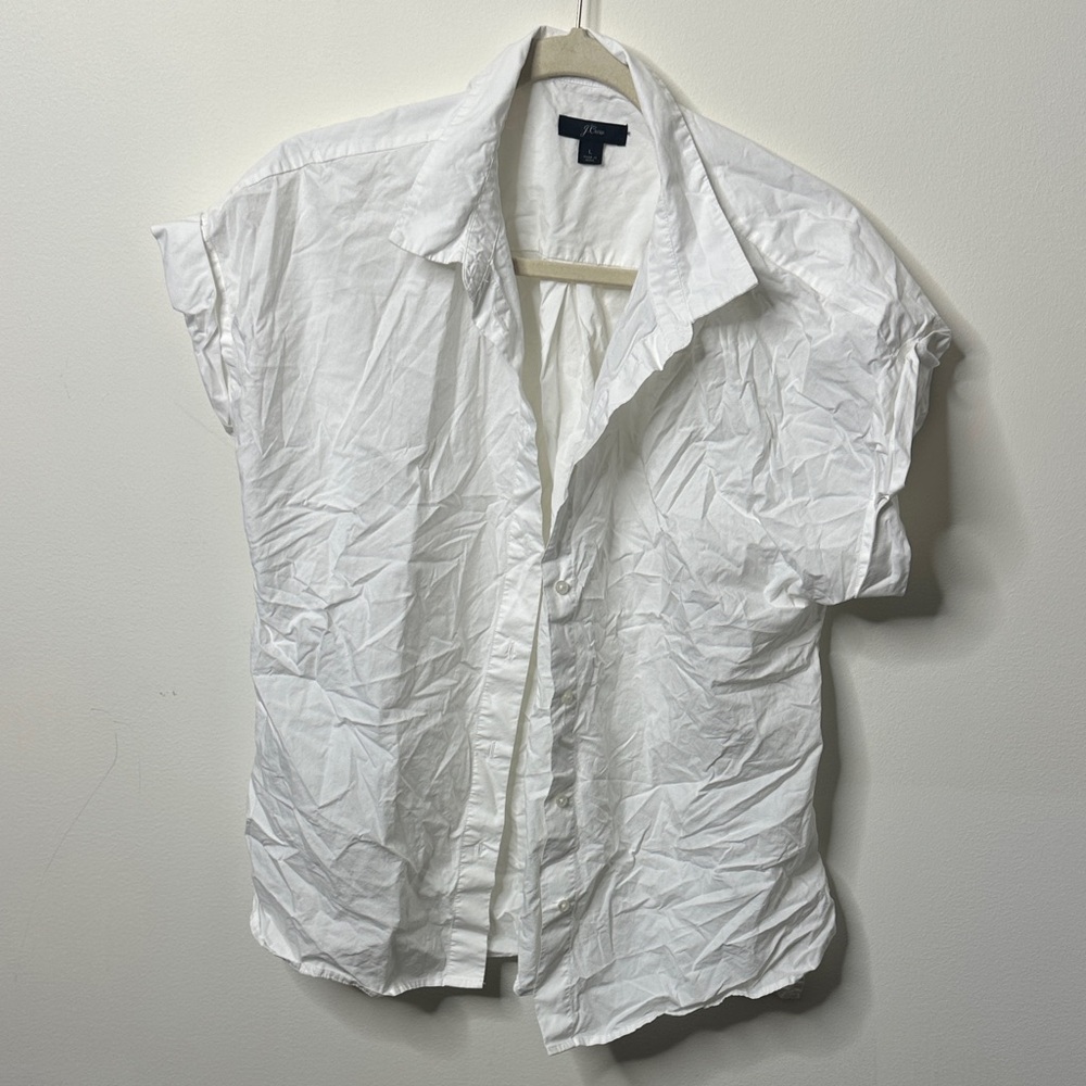 J Crew 100% Cotton Short Sleeve Button-Up Shirt